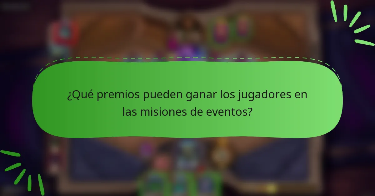 ¿Qué premios pueden ganar los jugadores en las misiones de eventos?